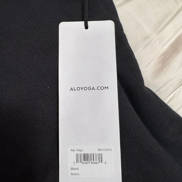 ALO Yoga Rare Black Vantage Crewneck sweater, mindful movement logo, size large - Picture 5 of 6